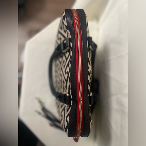 Spartina 449 Callahan Satchel Crossbody EUC Leather And Linen - Picture 4 of 14